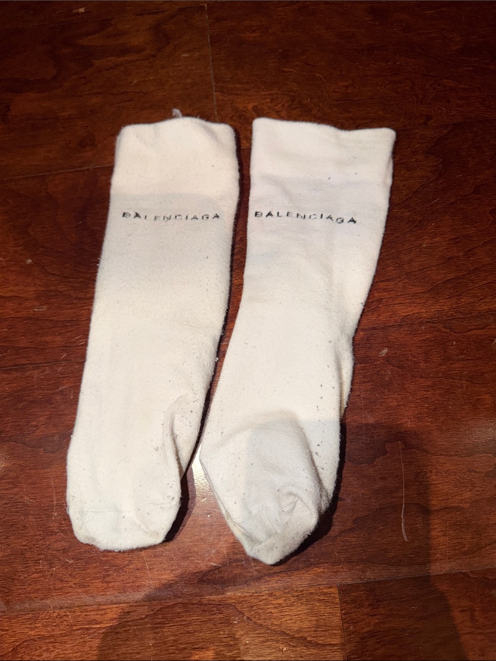 Balenciaga Women’s White Logo Crew Socks